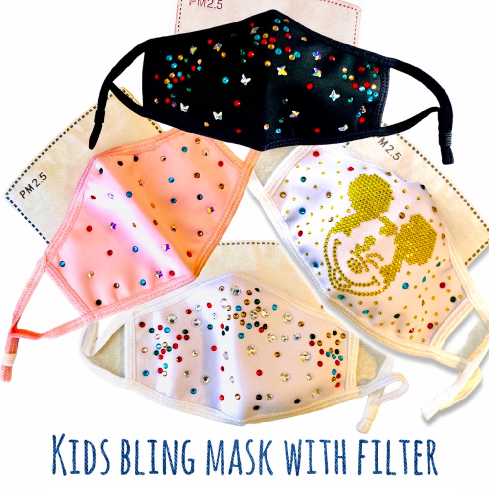 Girls Kids Rhinestone Bling Sparkly Mast +1 Filter